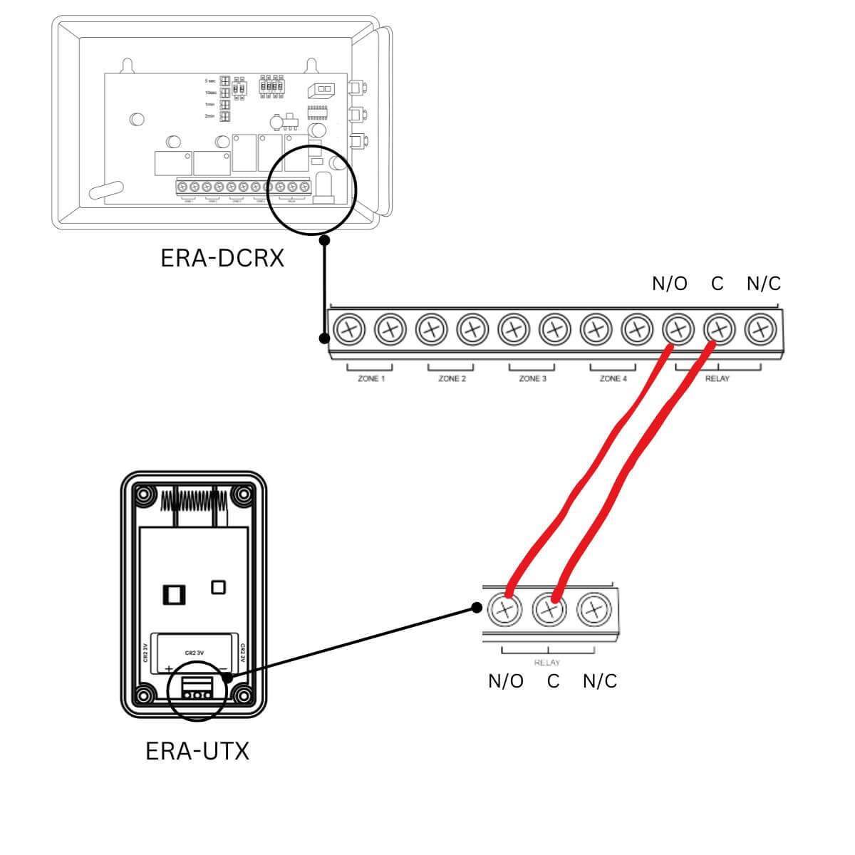 Wire ERA-UTX to ERA-DCRX